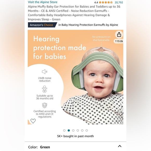 Alpine Muffy Baby Ear Protection - Picture 9 of 13
